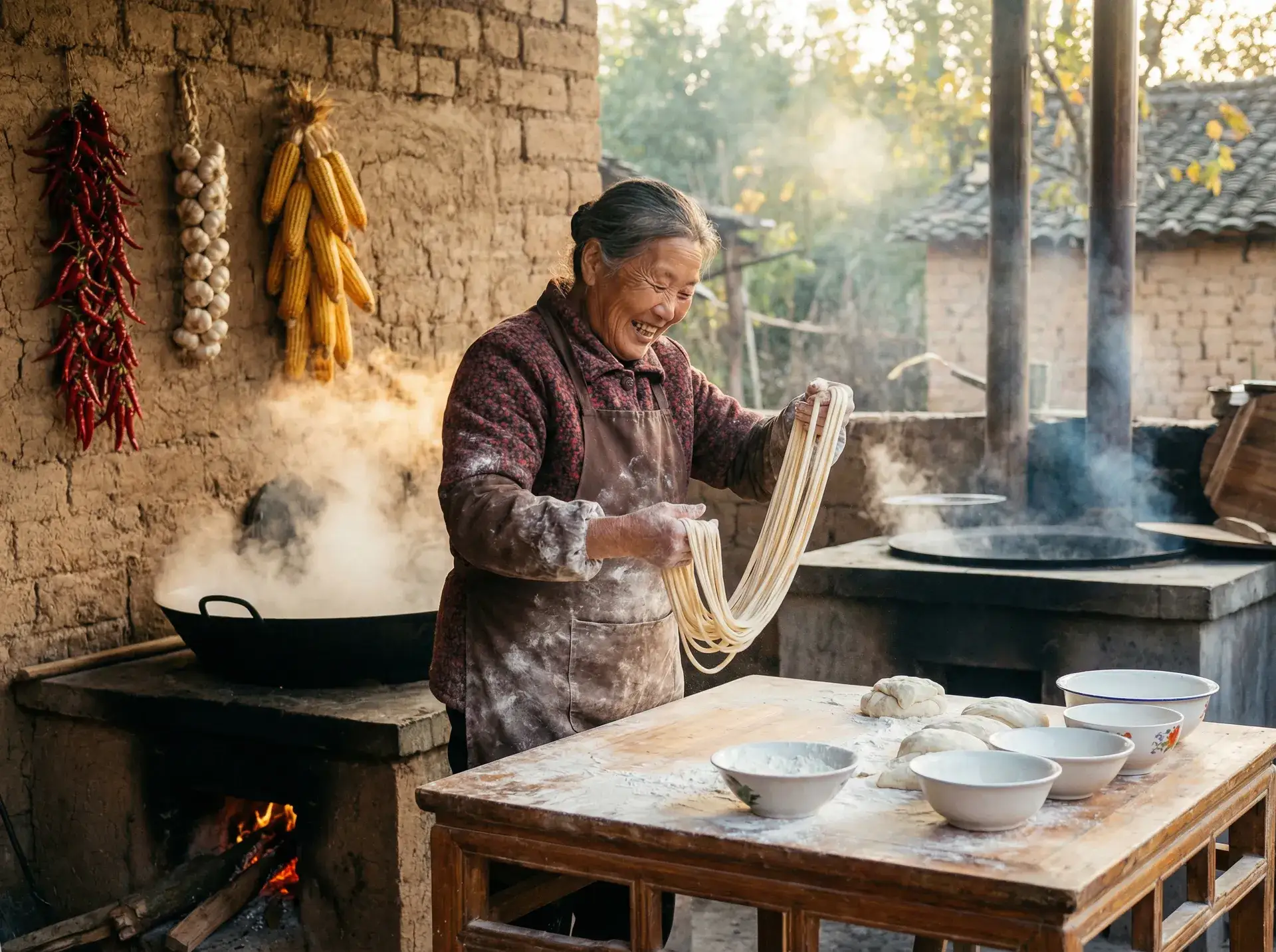 农家大嫂手擀面 - 空空道人 新浪博客 乡村美食